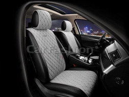 Накидки Фронт  «BULLET»  Серый/Серый/Серый  (велюр класса люкс) 2шт.