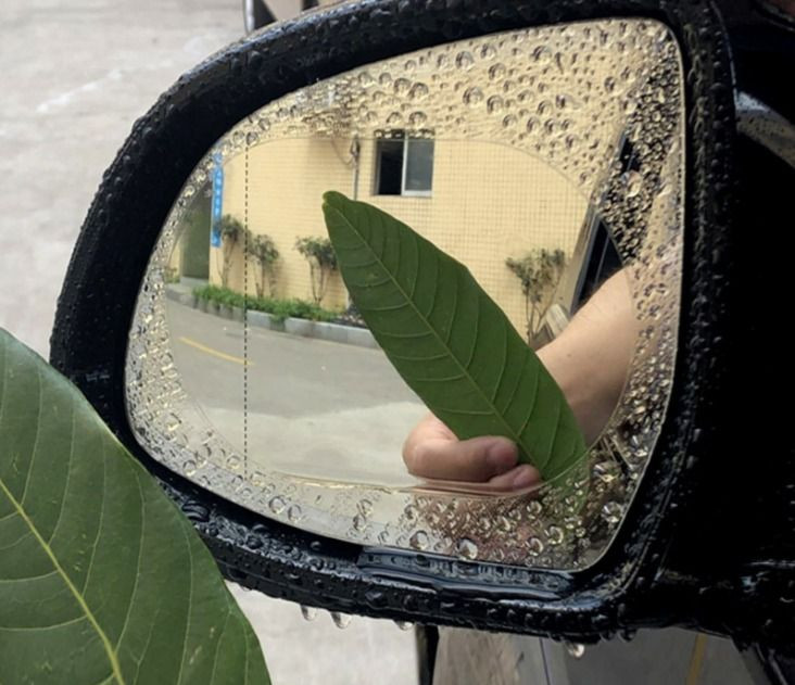 Наклейка на стекло водоотталкивающая  100x145мм овал 2шт.