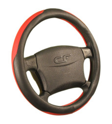 Оплетка на руль CF DIPLOMAT - М, Чёрный/Красный