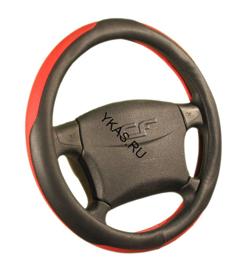 Оплетка на руль   CF  DIPLOMAT - М, Чёрный/Красный