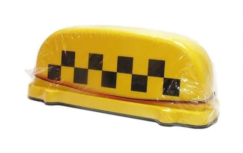 Такси шашечки магн.  "TAXI"  с подсветкой 12V Оранжевый