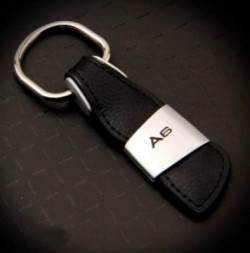 Брелок кожа модельный   AUDI A6  Черный