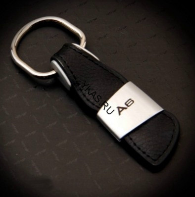 Брелок кожа модельный   AUDI A6  Черный