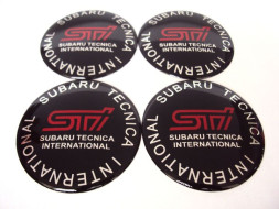 Этикетки на диски (заглушка) 65мм "STI" 4шт.