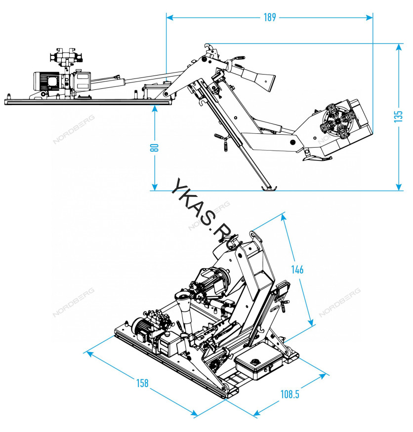 Мобильный шиномонтажный станок  NORDBERG 46TRKEM для грузовых автомобилей