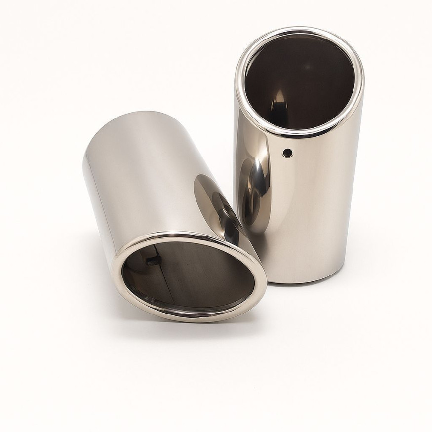 Насадка на глушитель "Carlife" (d 76мм)  длина 140мм, хром (VW, AUDI)