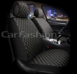 Накидки Фронт   «LINEN CUBE FRONT»   Чёрный/Бежевый (лён/усиленная боковая утягивающая резинка)