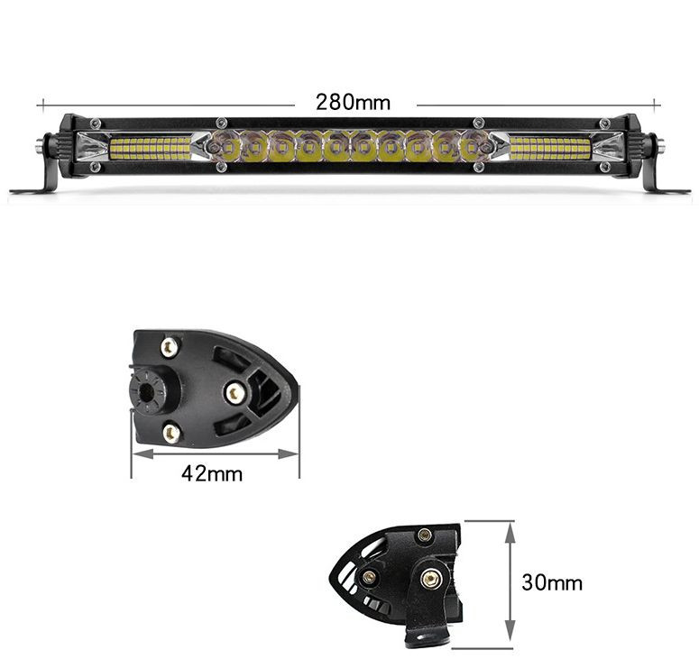 Фара Off Road  дальний свет  30 SMD 3030 , 90W, (280х42х30мм)