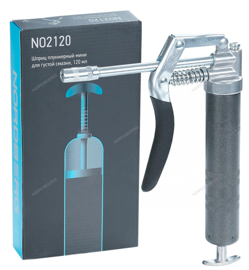 Шприц плунжерный NORDBERG NO2120 для густой смазки (120 мл) 