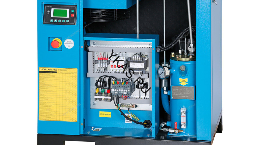 Компрессор винтовой NORDBERG NCC10 (7,5 кВт, 10 бар, 900 л/мин, IP55)