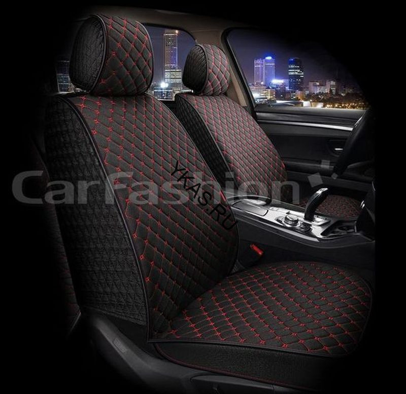 Накидки Фронт   «LINEN CUBE FRONT»   Чёрный/Красный (лён/усиленная боковая утягивающая резинка)