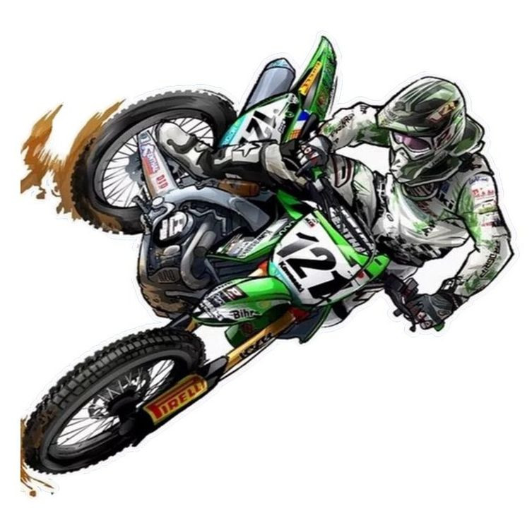 Наклейка \"Мотоцикл\"   (14*15см)