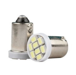 SOLAR Свет-од 12V T8.5 8 SMD 1206 W5W BA9s Красный