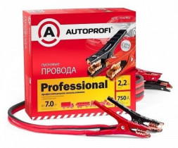 Провода пусковые  750А  "AUTOPROFI" 2,2м  в коробке (в комплекте сумка) , профессиональные
