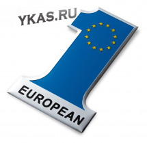Наклейка 3D   флаг Евросоюз (12x8см)