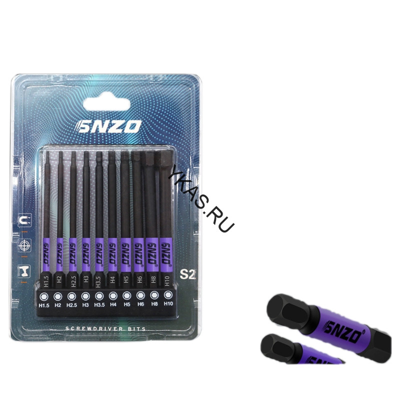 Набор бит шестиграных  100мм 10шт