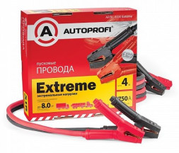 Провода пусковые 750А "AUTOPROFI" 4м в коробке (в комплекте сумка) , профессиональные