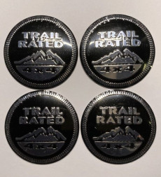 Этикетки на диски (метал) диам. 56,5мм. "4x4" черный (4 шт.)