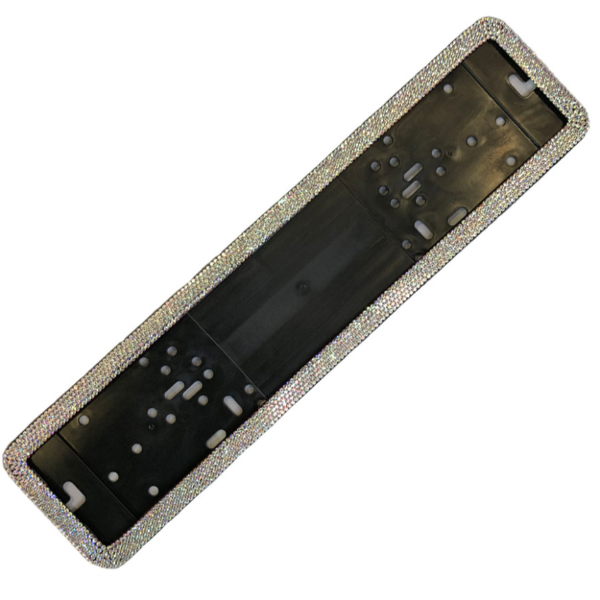 Рамка номера металл  (нержавеющая сталь)  Стразы