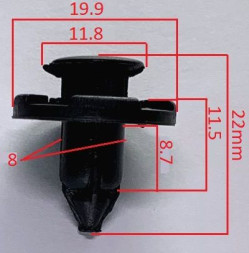 Клипсы  В=22 / Ш=19,9 мм.  (цена за упак. 10шт.)