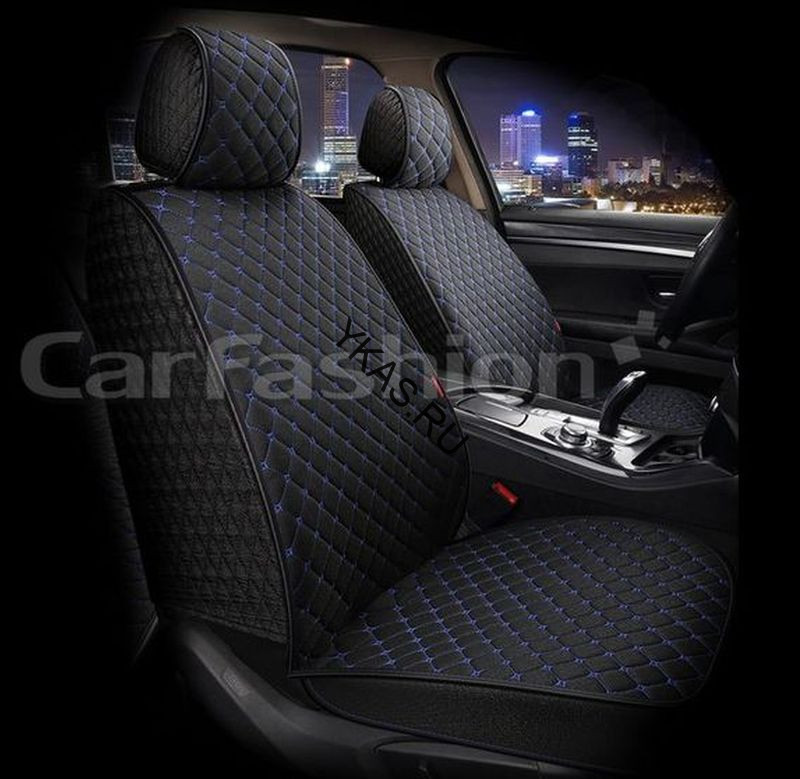 Накидки Фронт   «LINEN CUBE FRONT»   Чёрный/Синий (лён/усиленная боковая утягивающая резинка)