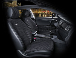 Накидки Фронт  «PALERMO»  Чёрный/Чёрный (капрон/экокожа)