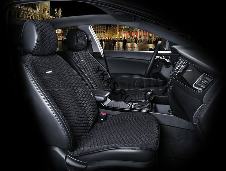 Накидки Фронт  «PALERMO»  Чёрный/Чёрный (капрон/экокожа)