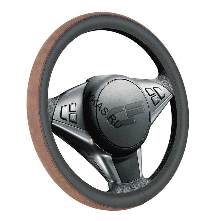 Оплетка на руль   CF  FLIP - М,  Чёрный/Коричневый/Коричневый
