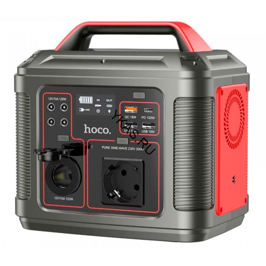 Зарядная станция HOCO DB28 80000мАч, вес 4кг, розетка 220V и 12V 300W