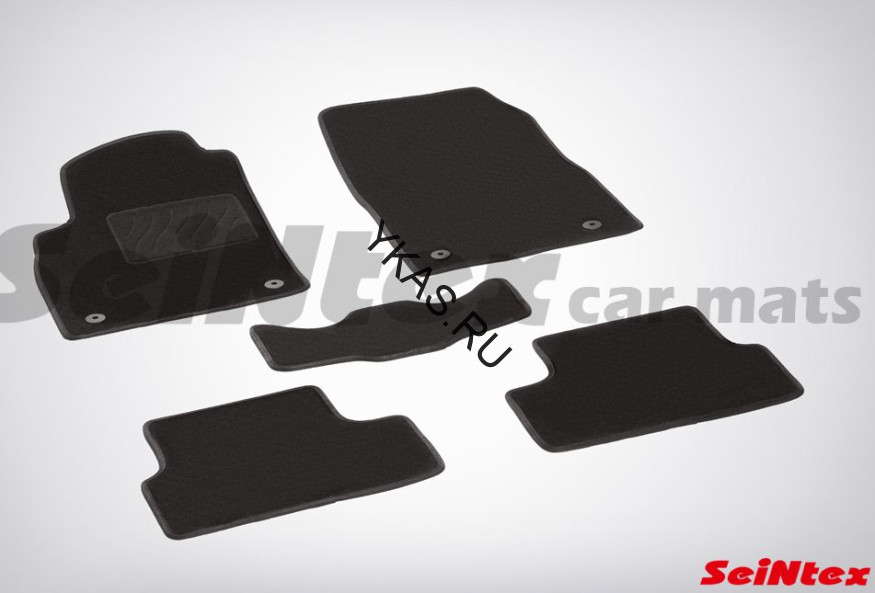 Коврики текстильн. Chevrolet Cruze (J300) 2009-2015г./компл.5шт./осн.резин./  LUX