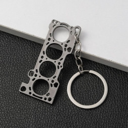 Брелок  "Прокладка двигателя" карабин (1 кольцо)  Графит