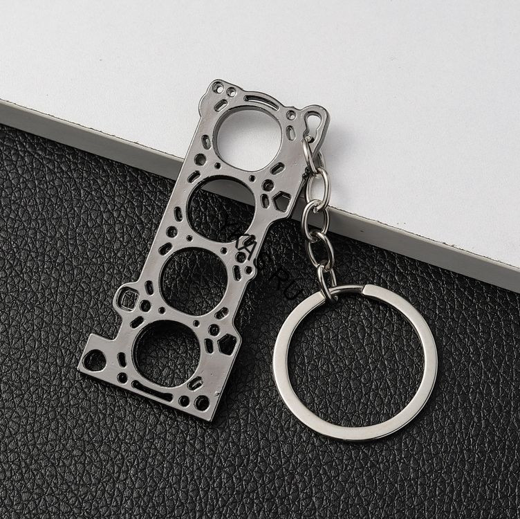 Брелок  "Прокладка двигателя" карабин (1 кольцо)  Графит