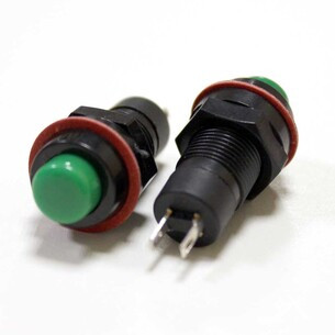 ЭТ Кнопка FOTEK 10мм, нажимная 10мм, зеленая