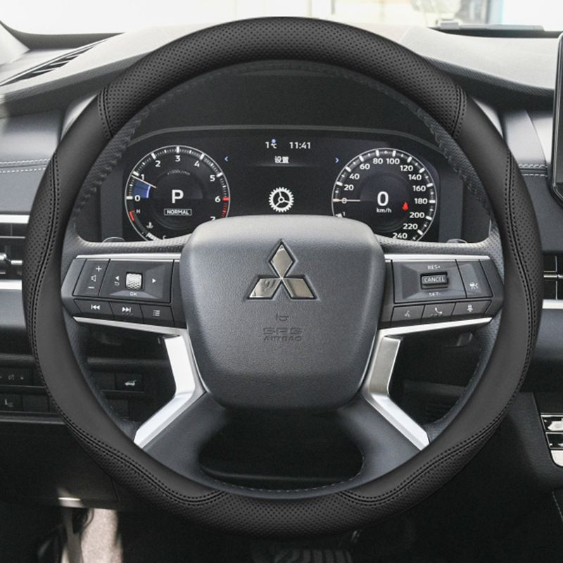 Оплетка на руль   Carlife  "Roma" М,  Чёрный/Чёрный с перфорацией