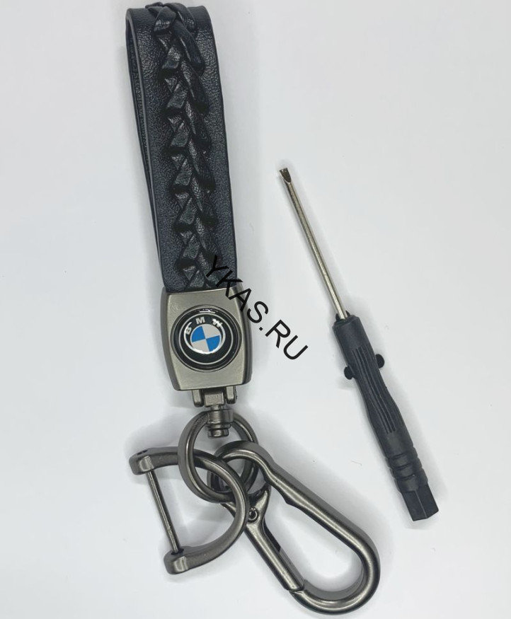 Брелок кожа LUX  BMW  Черный