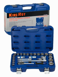 King Roy. Набор инструмента 1/2" 27 предм., 6 гран. (8-32мм)
