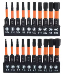 Набор бит шестиграных  коротки/длинные 20шт