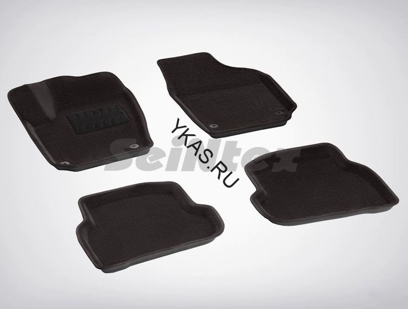 Коврики  VW Polo Sedan 2010-2020г. компл.4шт./осн.резин./ 3D
