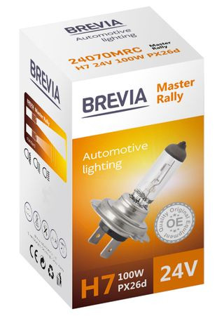 Автолампа BREVIA  24V  H7  100W PX26d Master Rally CP (карт.1шт)
