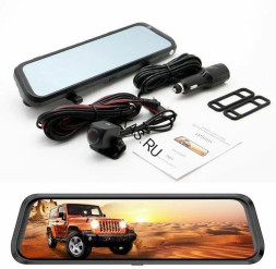 Видеорегистратор-зеркало Eplutus D82 1920x1080p, перед 170° , зад 140° , сенсорный, большой экран