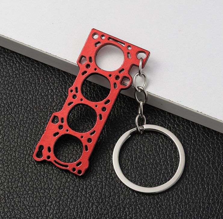 Брелок  "Прокладка двигателя" карабин (1 кольцо)  Красный