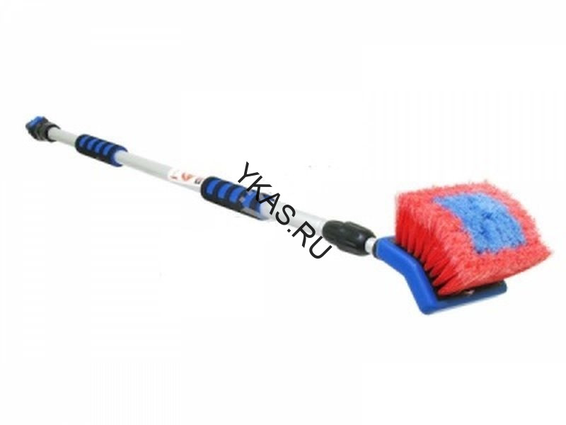 Щетка для мытья машины  "М5" 105-160см с краном телескоп., 21,6/18мм для труднодоступных мест