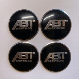 Этикетки на диски (метал) диам. 56,5мм. "ABT" черный (4 шт.)