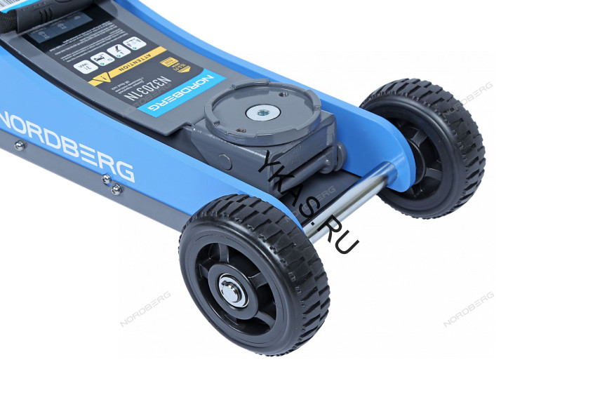 Домкрат подкатной NORDBERG N32031N c большими колесами