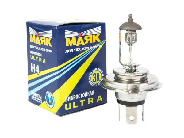 Лампа МАЯК 12V    H4   60/55W  P43t Ultra (1шт)