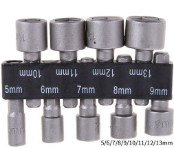 Набор головок для шуруповерта 9 предметов (5-13мм)