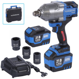 Аккумуляторный гайковерт NORDBERG NE806K-3/4 (3/4", 21В, 1500Нм)