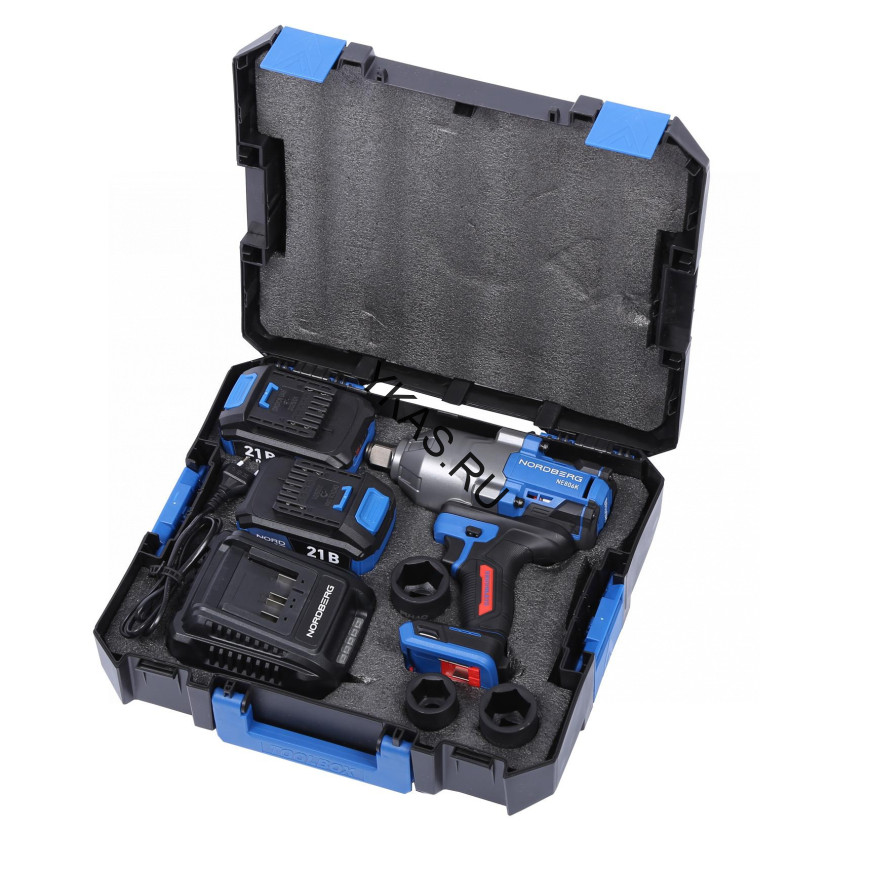 Аккумуляторный гайковерт NORDBERG NE806K-3/4 (3/4", 21В, 1500Нм)