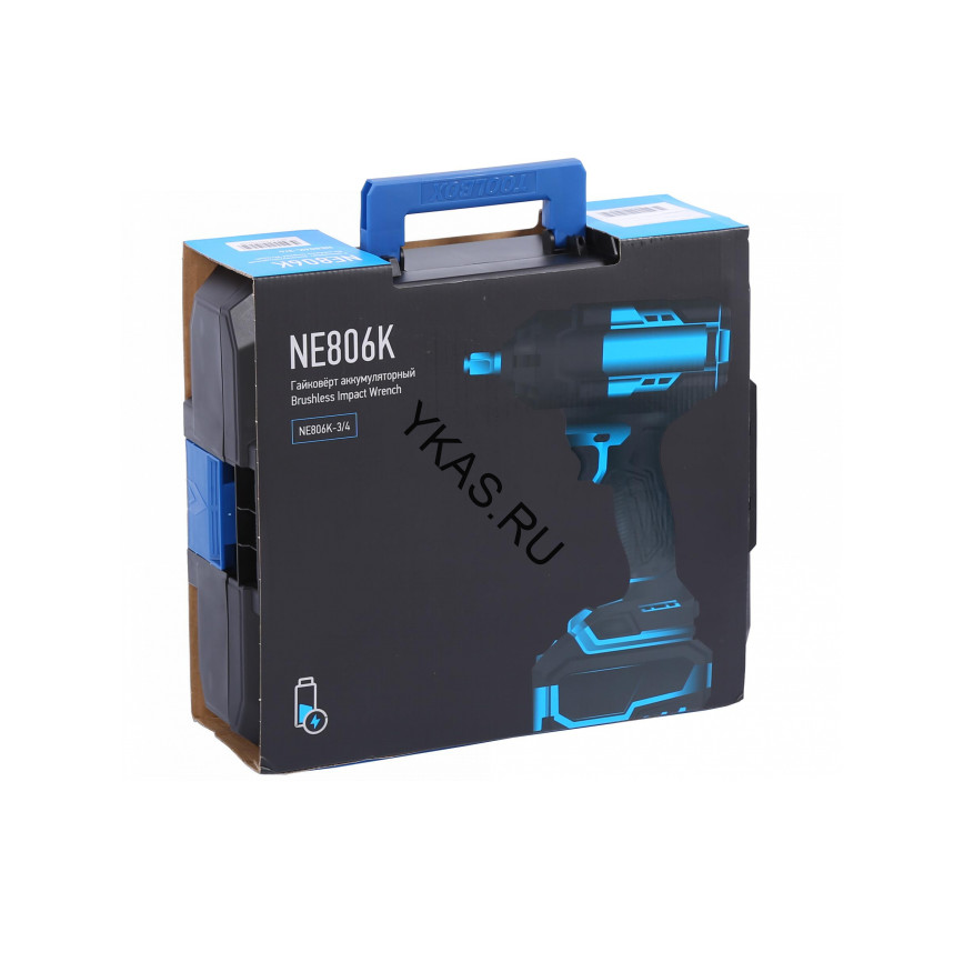 Аккумуляторный гайковерт NORDBERG NE806K-3/4 (3/4", 21В, 1500Нм)