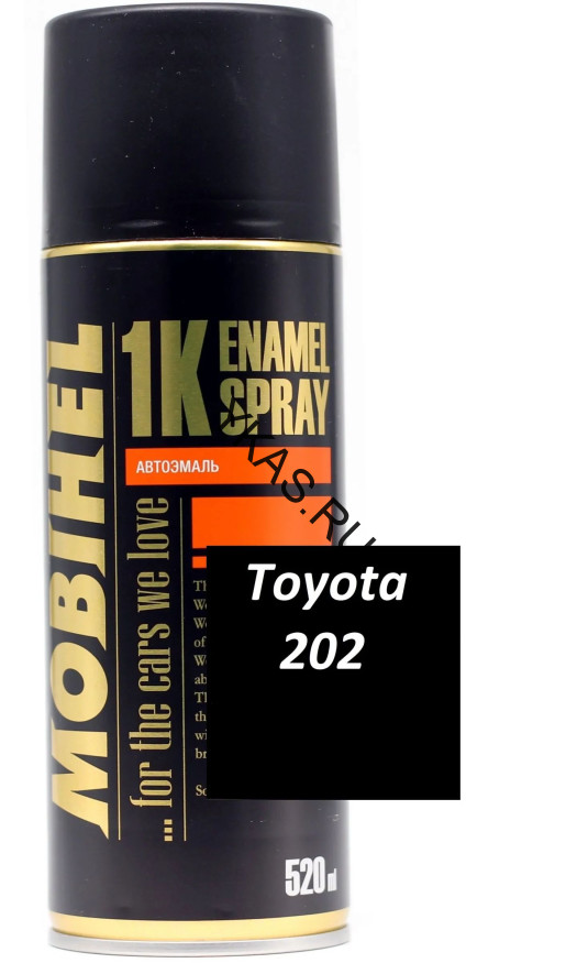 Mobihel  Эмаль базовая металлик Toyota Black (520мл)